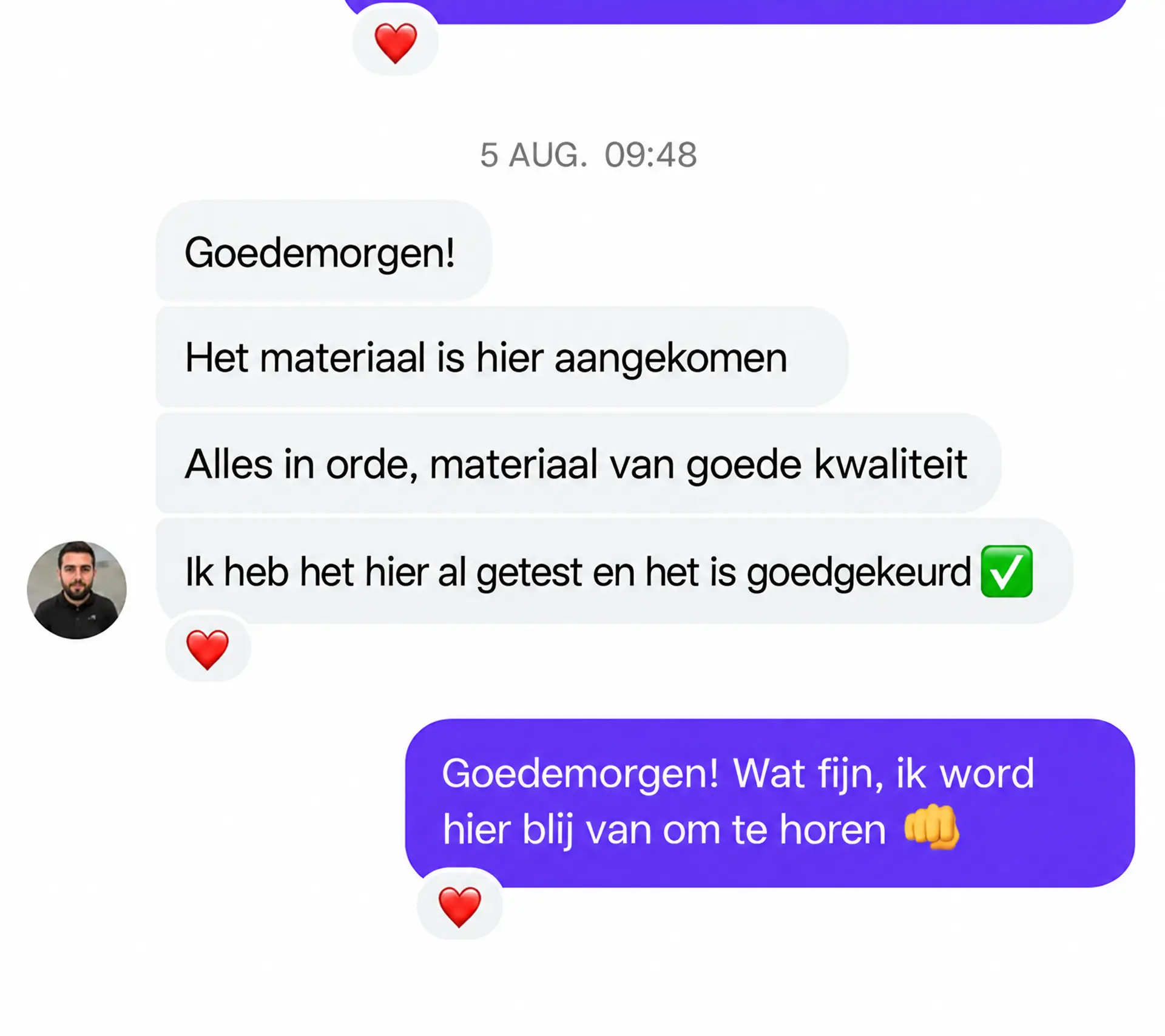 review van cliënt 1